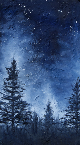 milky way hemlock tree forest art nature